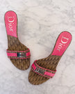 Dior Y2K Diorissimo Monogram Pink Logo Mules (37)