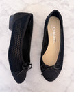 Chanel Black Mesh CC Cap Toe Ballet Flats (35.5)