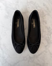 Chanel Black Tweed Timeless CC Ballet Flats (39.5)