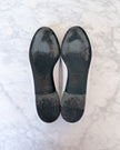 Chanel White Leather Black CC Cap Toe Ballet Flats (41.5)