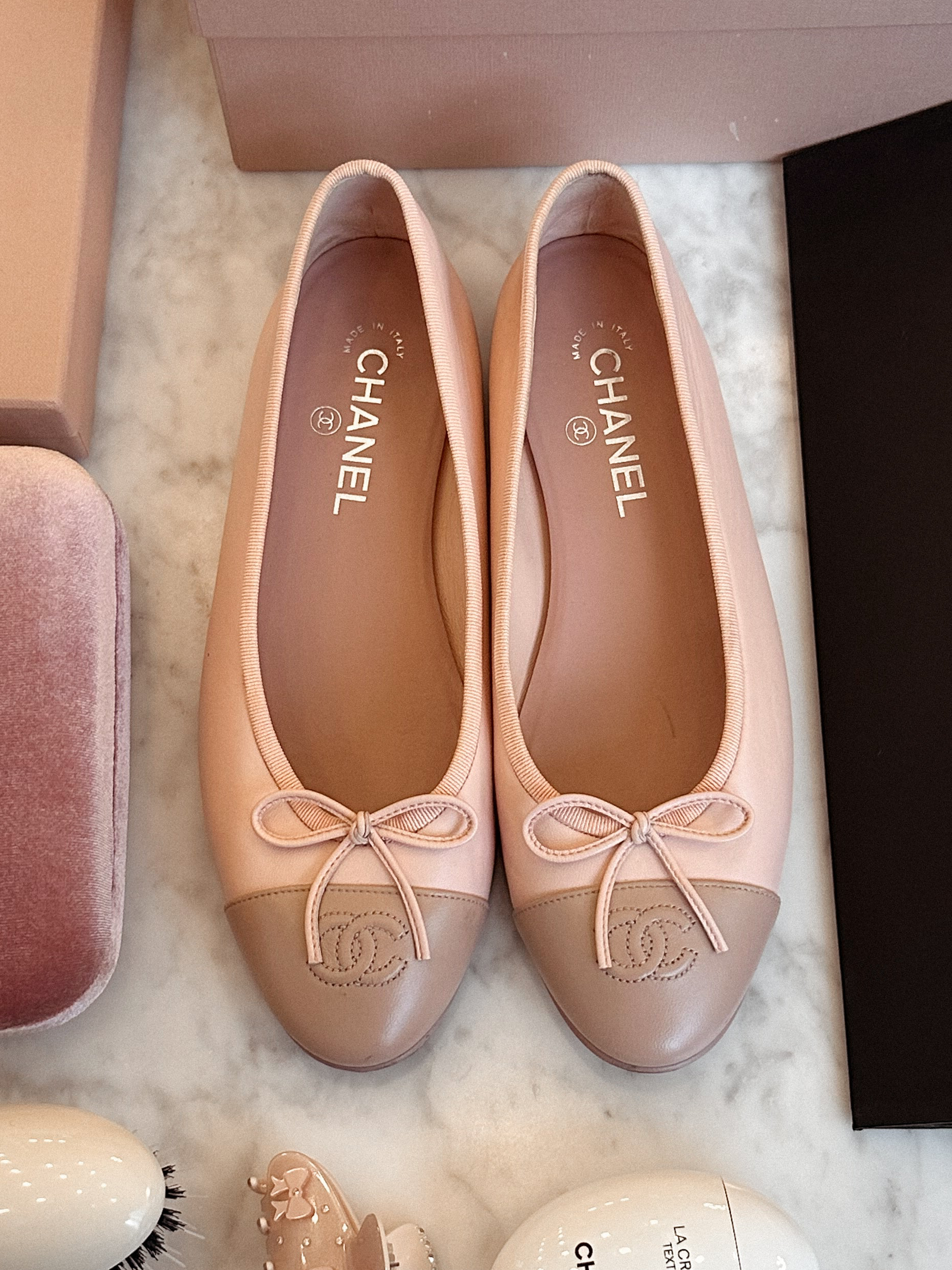 Chanel Ballerina Pink Ballet Flat Shoes (39.5)