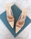 Chanel Ivory CC Logo Bow Kitten Heel Mules (35.5) - VERY RARE