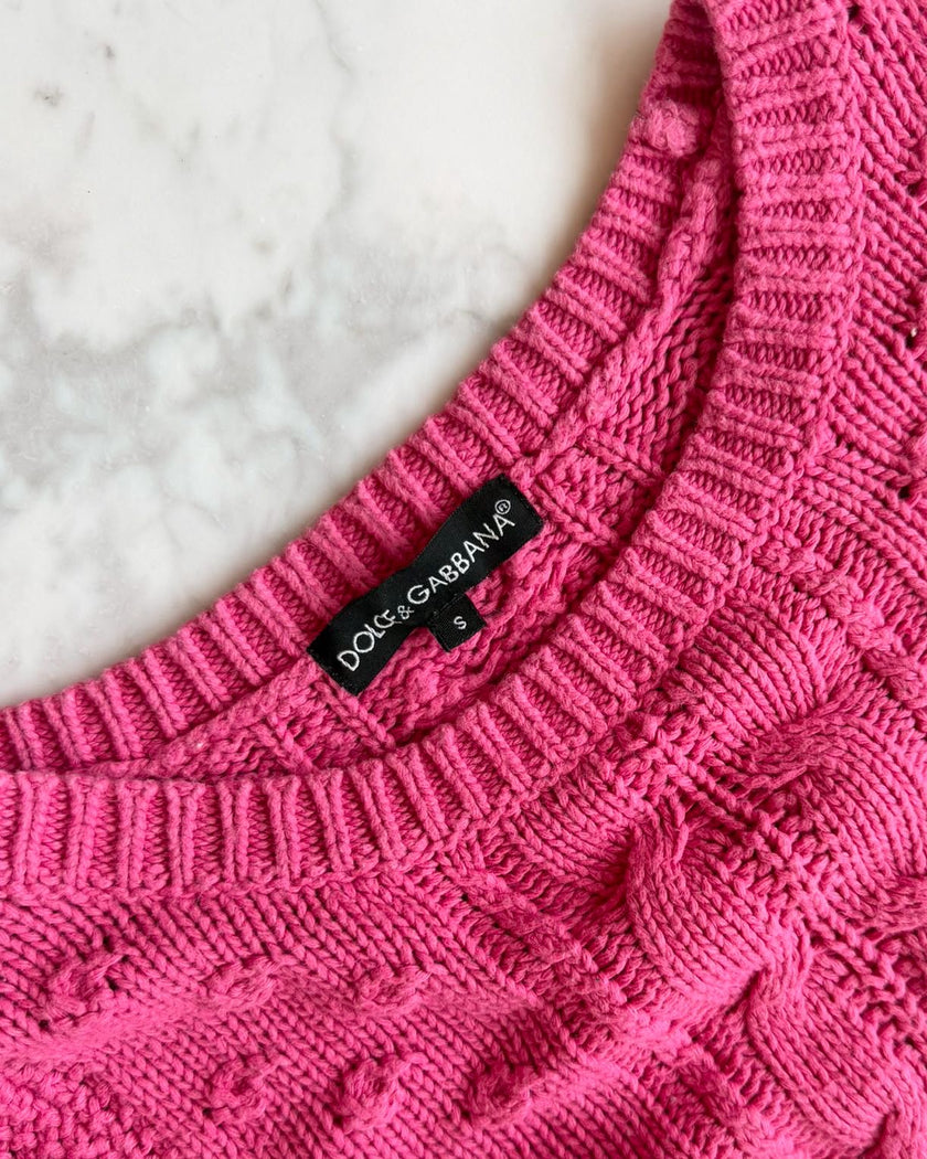 Dolce & Gabbana Pink Knit Jumper (S)