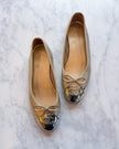 Chanel Metallic Gold Champagne and Silver Holo CC Ballet Flats (36.5) - VERY RARE