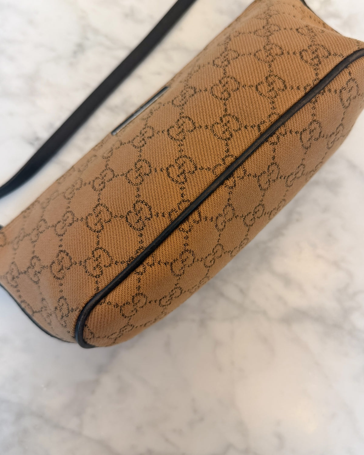 Gucci Autumnal Beige & Brown GG Monogram Boat Handbag