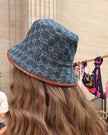 Gucci Denim Monogram Bucket Hat (M)