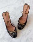 Prada Aubergine Sequin-Embellished Slingback Heels with Sculptural Heel (37)