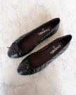 BRAND NEW Chanel Black Quilted Fabric Ballet Flats (38)