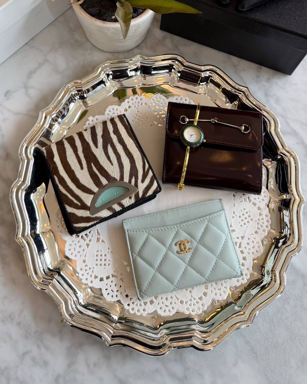 Christian Dior Maris Zebra Pony Hair Wallet - VERY RARE