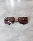 Chanel Rimless Crystal Embellished Pink Sunglasses