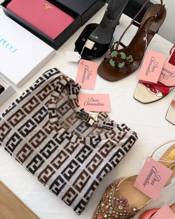 Fendi Monogram Print Dress (S)