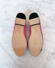 UNWORN Chanel Bubblegum Pink Black CC Cap Toe Ballet Flats (35) - VERY RARE