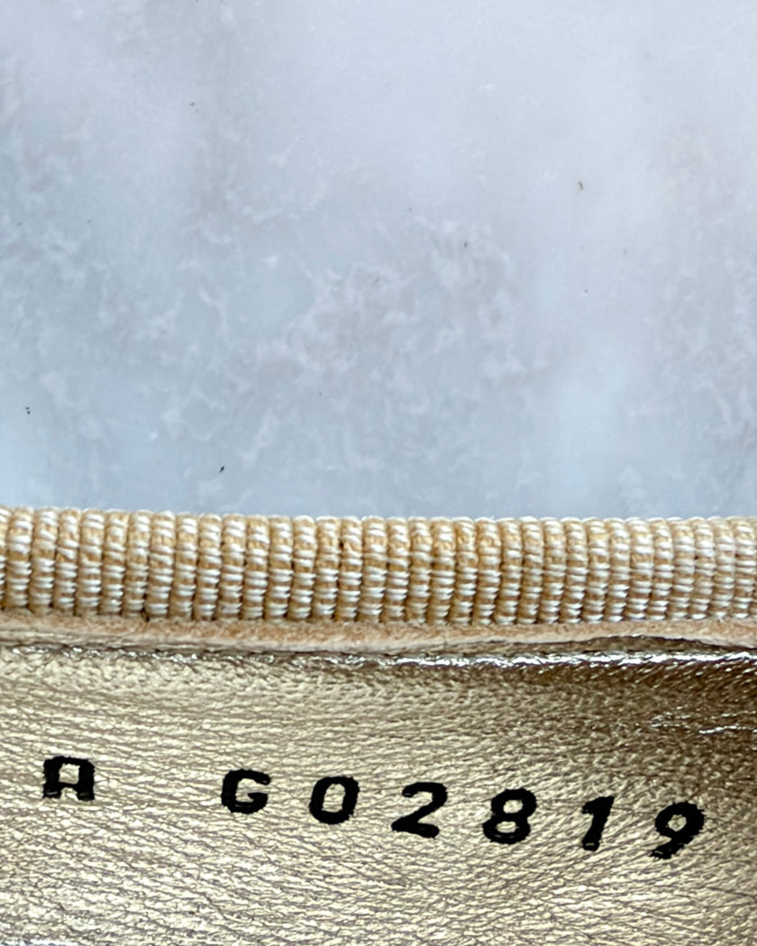 Chanel Metallic Gold Champagne and Silver Holo CC Ballet Flats (36.5) - VERY RARE