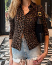 Fendi Cheetah Print Button Up Shirt (XS / S)