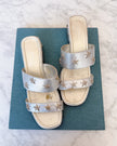 Chanel Star Embellished Slide Sandals (37)