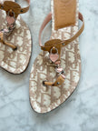 Dior John Galliano Era Monogram Sandals with Hearts (39.5)