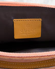 Gucci Baby Pink GG Monogram Boat Handbag with Camel Handle - RARE COLOUR