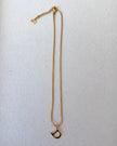 Vintage Christian Dior Gold-Tone D Logo Pendant Necklace