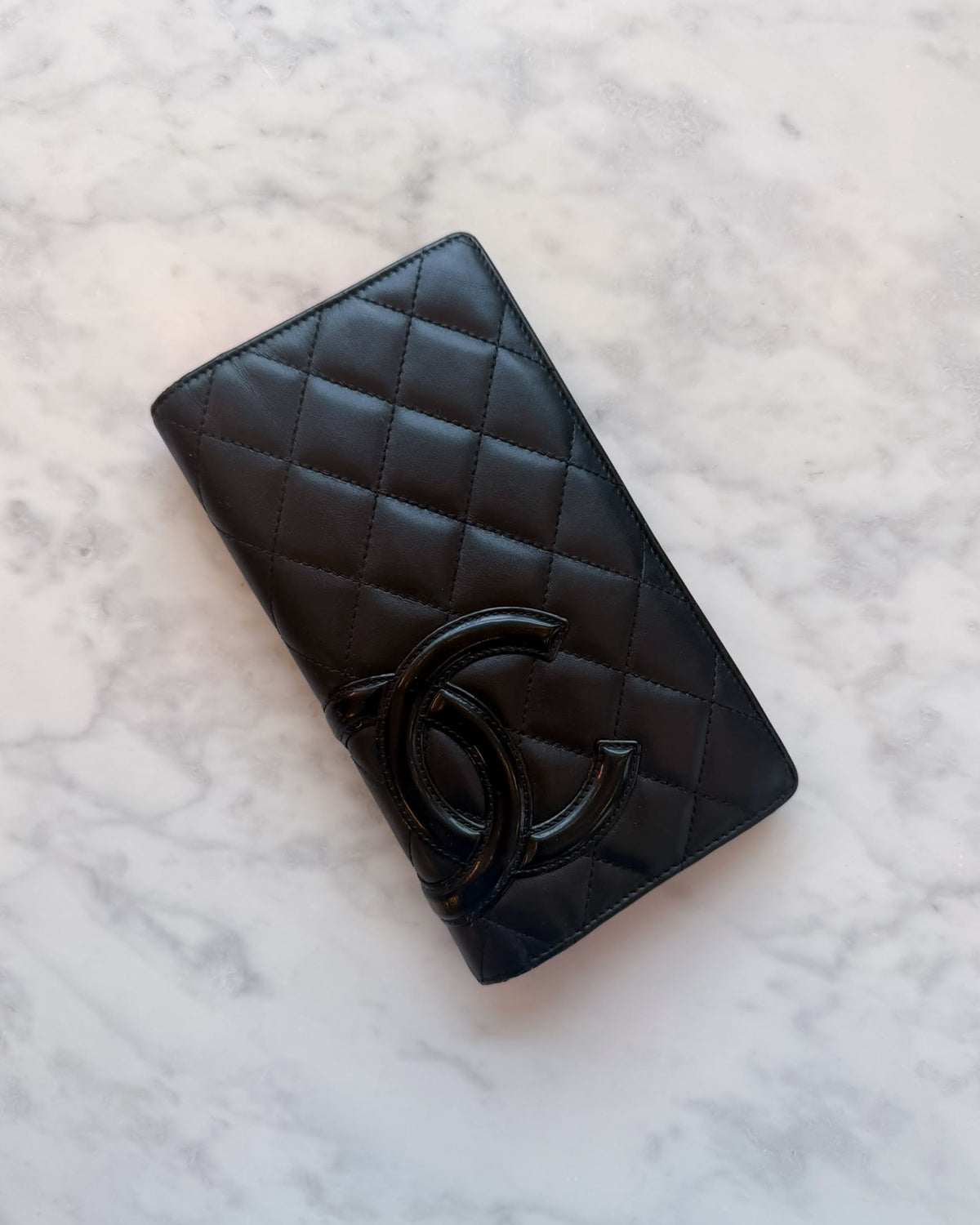 Chanel Cambon CC Quilted Long Wallet