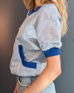 Chanel Blue Striped Cropped Jacket (S / M)