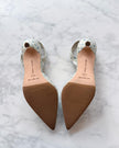 Manolo Blahnik Bridal Floral Slingback Heels (35.5)