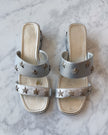 Chanel Star Embellished Slide Sandals (37)