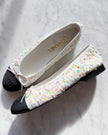Chanel Birthday Cake Multicolour Sequinned Tweed Ballet Flats (37)