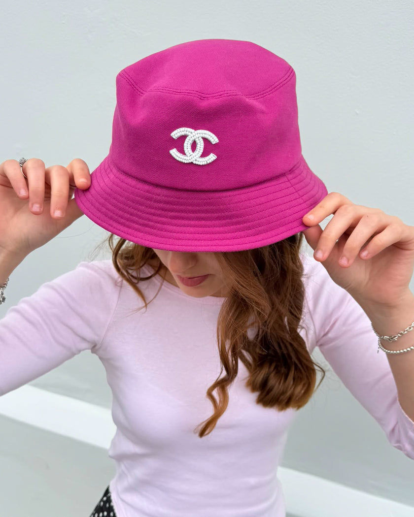 Chanel Pink Bucket Hat (M)