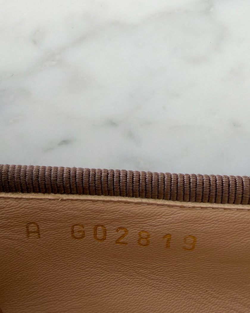 Chanel Bronze Leather CC Ballet Flats (39.5)