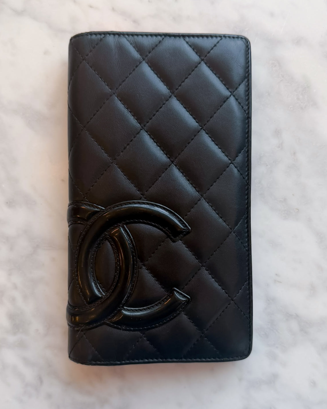 Chanel Cambon CC Quilted Long Wallet