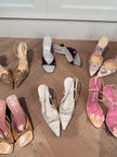 Manolo Blahnik Pink Flower Heels (38)