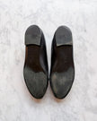 Chanel Black Leather Patent Cap Toe CC Ballet Flats (39)
