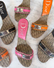 Dior Y2K Diorissimo Monogram Orange Logo Mules (36)