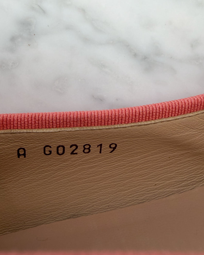 Chanel Raspberry Pink and Gold Two Tone Ballet Flats - Very Rare (35.5)