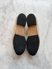 Chanel Champagne Metallic & Black Patent Cap-Toe Ballet Flats (37)