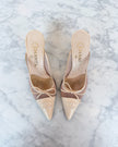 Chanel Ivory CC Logo Bow Kitten Heel Mules (35.5) - VERY RARE