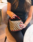 Gucci Tom Ford Era GG Monogram Canvas & Red Leather Strap Bag