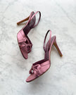 UNWORN Valentino Garavani Rose Pink Satin Bow Heels (39)