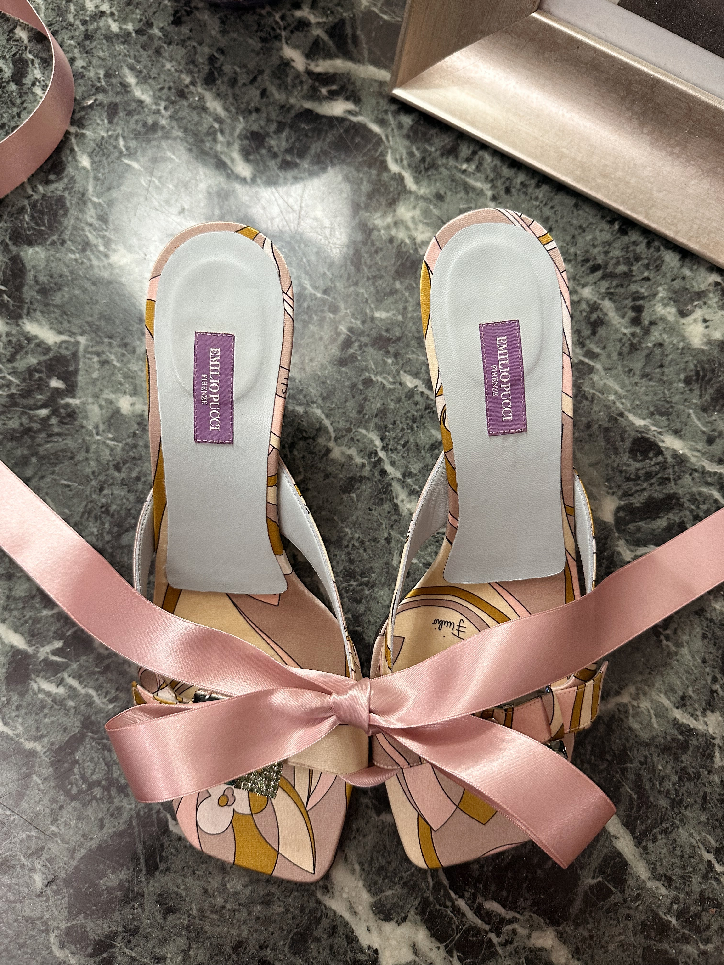 Emilio Pucci Jewelled Clasp Mules (40)