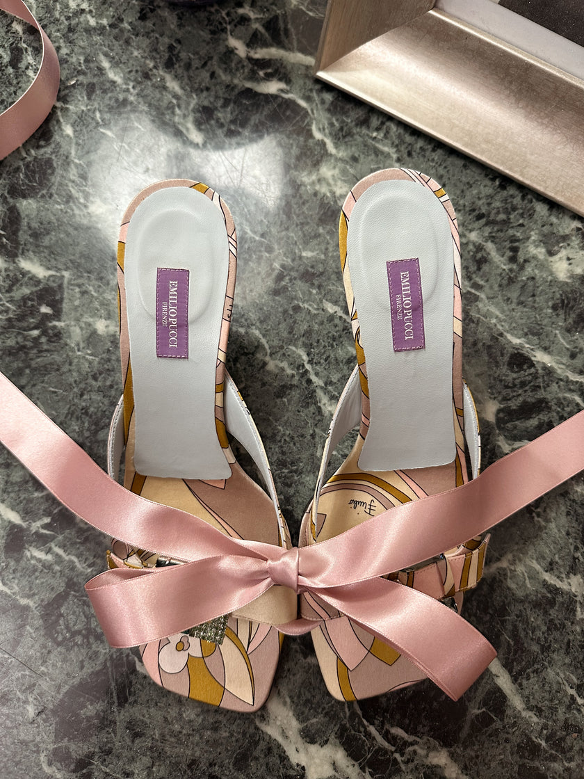 Emilio Pucci Jewelled Clasp Mules (40)