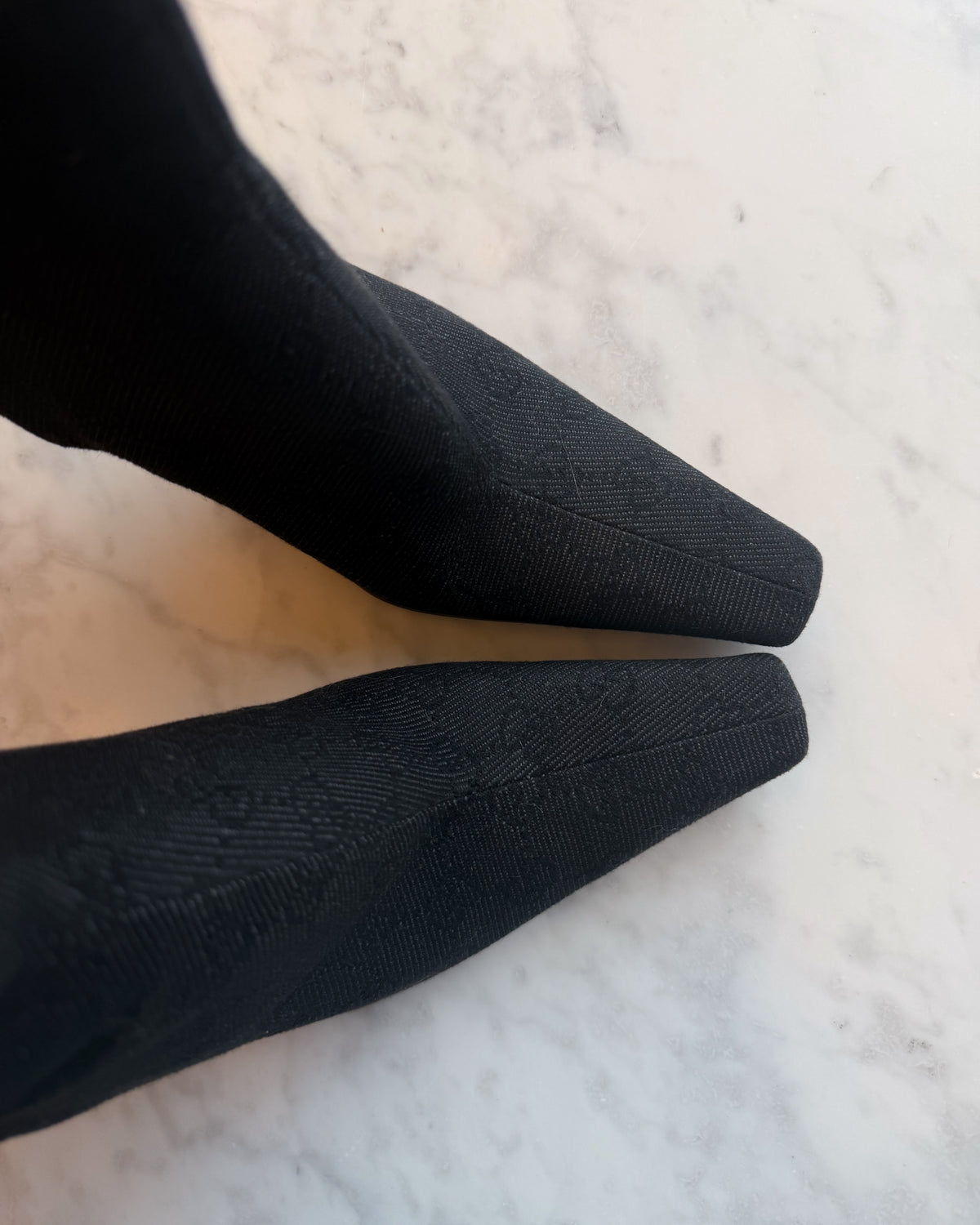 Gucci Charcoal GG Monogram Canvas Ankle Boots (39)