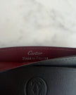 Cartier Black Leather Card Holder with Silver Hardware