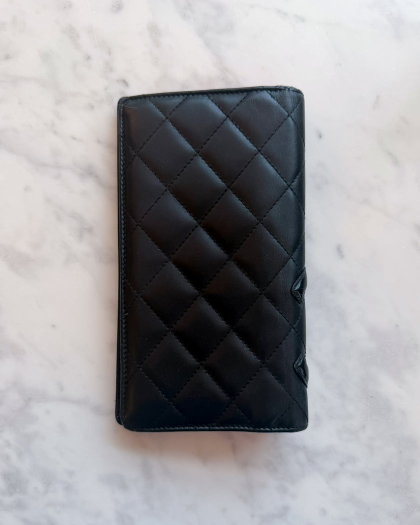 Chanel Cambon CC Quilted Long Wallet