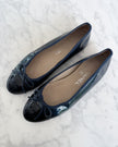 Chanel Midnight Blue Patent CC Ballet Flats (35)