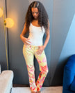 Roberto Cavalli Hibiscus Floral Print Jeans (S)