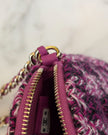 UNWORN Chanel Pink and Purple Tweed CC Chain Shoulder Bag with Gold Hardware