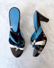Celine Blue Confetti Beaded Mules - Unworn (38)