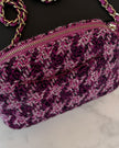 UNWORN Chanel Pink and Purple Tweed CC Chain Shoulder Bag with Gold Hardware
