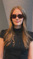 Chanel Tortoiseshell Oval Sunglasses with Gold CC Logo