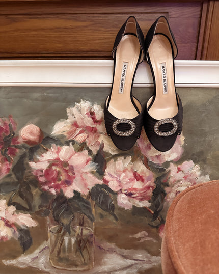Manolo Blahnik Sedaraby Pumps in Black (37.5)